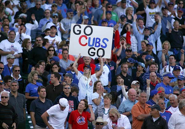 The Troubles of Cub Fans - A Chicago Cubs fan cheers