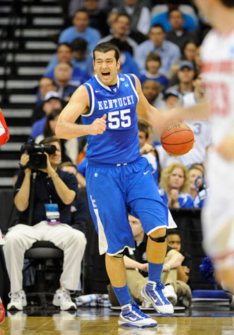 Josh Harrellson of the Kentucky Wildcats