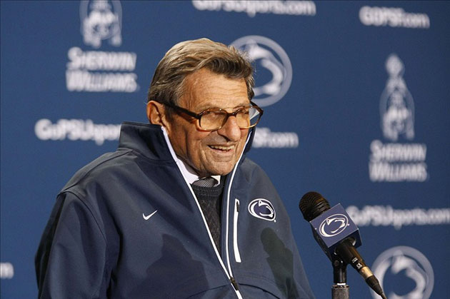 Penn State Nittany Lions head coach Joe Paterno